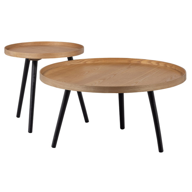 Woood Mesa Bijzettafel M Hout Naturel 45xØ45