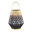PTMD Windlicht Shanice Grijs/Goud L - Sfeervol PTMD Windlicht
