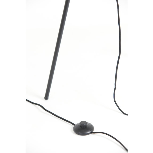 Light en Living Vloerlamp Ø42x146 cm MAYSON mat  zwart+glas smoke