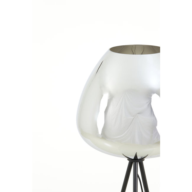 Light en Living Vloerlamp Ø42x146 cm MAYSON mat  zwart+glas smoke