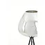 Light en Living Vloerlamp Ø42x146 cm MAYSON mat  zwart+glas smoke