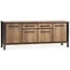 WoonMax Kinga Dressoir 4 deurs 2 laden - Old Teak
