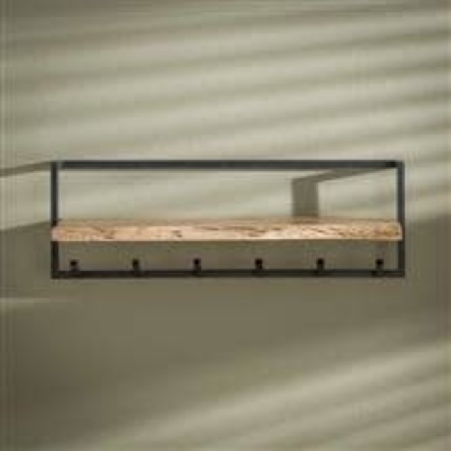 WoonStijl Kapstok edge 6 hakenplank / Massief acacia naturel
