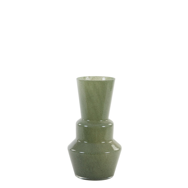 Light en Living Vaas TROSMU van glas in grijs-groen