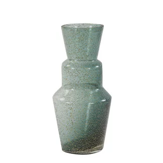 Light en Living Vaas TROSMU glas donker  groen-goud Ø14,5x31,5 cm