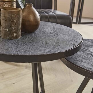 WoonStijl Bijzettafel set Yucon black