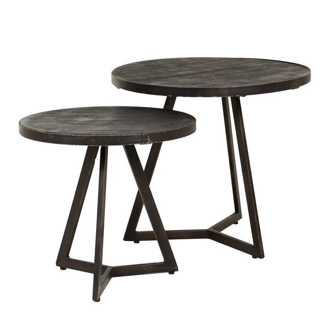 WoonStijl Bijzettafel set van 2 Yucon black