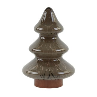 Light en Living Tafellamp LED Ø19x28 cm TREE glas bruin+koper