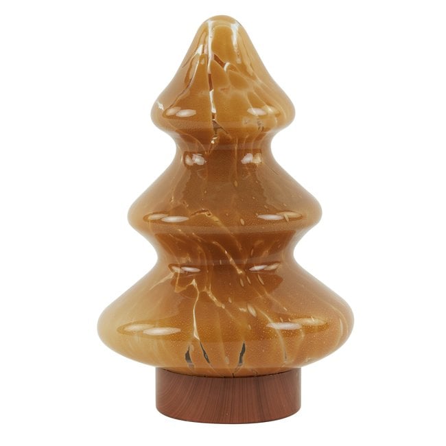 Light en Living Tafellamp LED Ø14x20 cm TREE glas karamel+koper