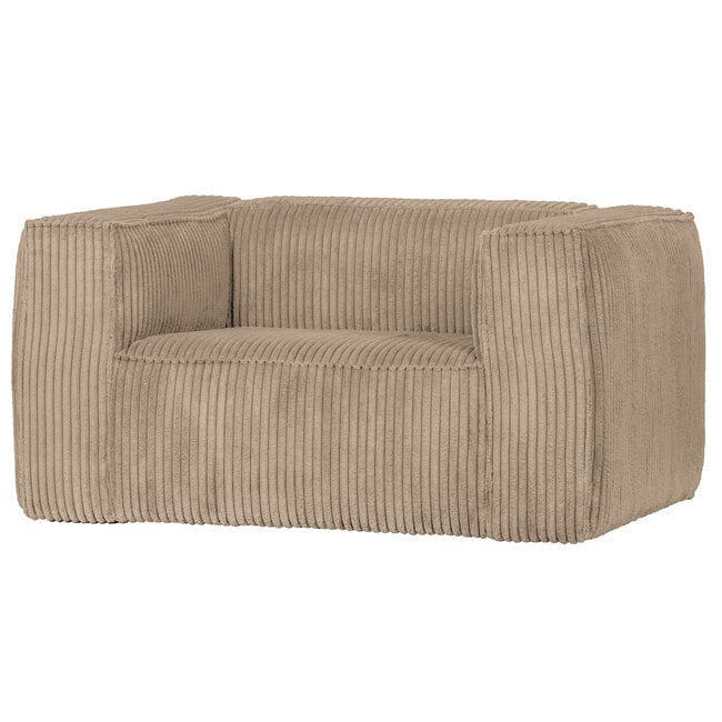 Woood Bean Fauteuil Grove Ribstof Travertin