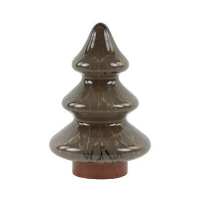 Light en Living Tafellamp LED Ø19x28 cm TREE glas bruin+koper