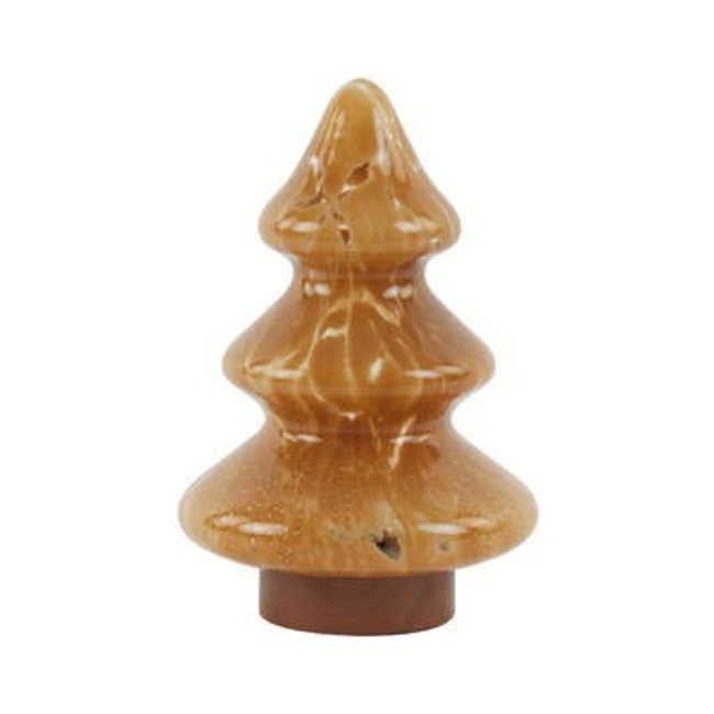 Light en Living Tafellamp LED Ø19x28 cm TREE glas karamel+koper