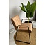 Tower Living Eetkamerstoel Santo met armleuning - cognac, grijs, antraciet en bruin