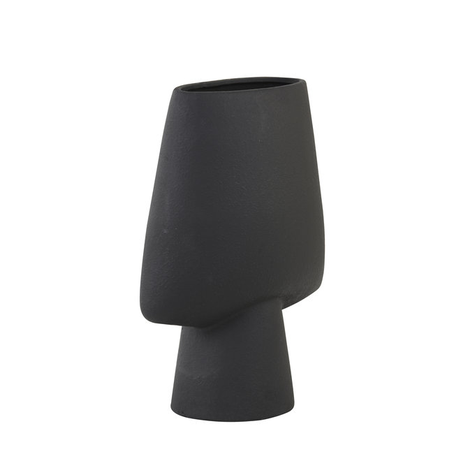 Light en Living Vaas deco CIARA  keramiek zwart 23x12,5x30 cm