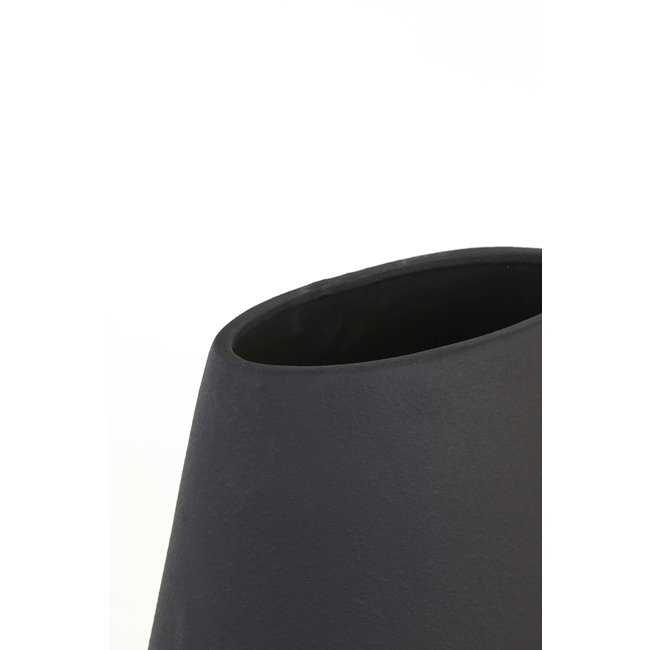 Light en Living Vaas deco CIARA  keramiek zwart 23x12,5x30 cm