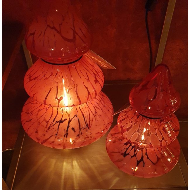 Light en Living Tafellamp LED Ø19x28 cm TREE glas rood