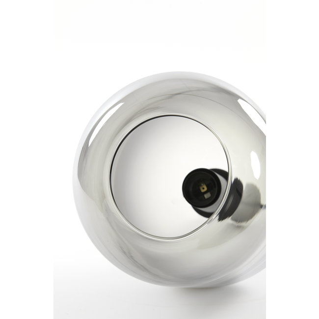 Light en Living Hanglamp Ø21x37 cm LEKAR zwart+smoke glas