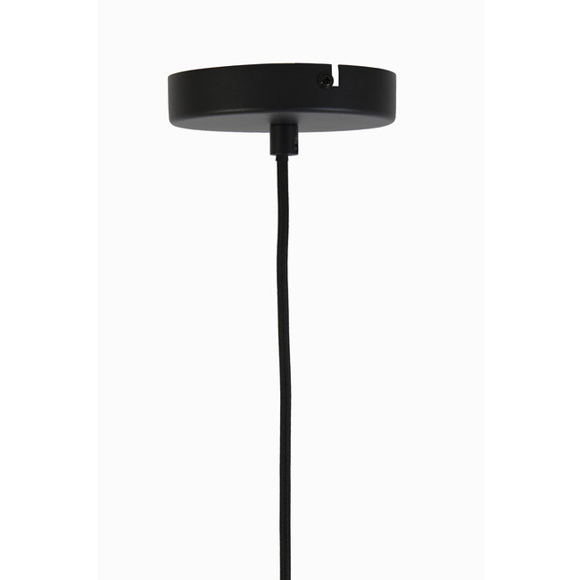 Light en Living Hanglamp LEKAR Ø21x37 cm - Zwart & Smoke Glas