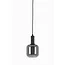 Light en Living Hanglamp LEKAR Ø21x37 cm - Zwart & Smoke Glas