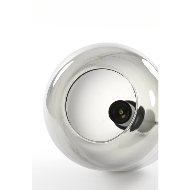 Light en Living Hanglamp LEKAR zwart met smoke glas - Ø22x52 cm