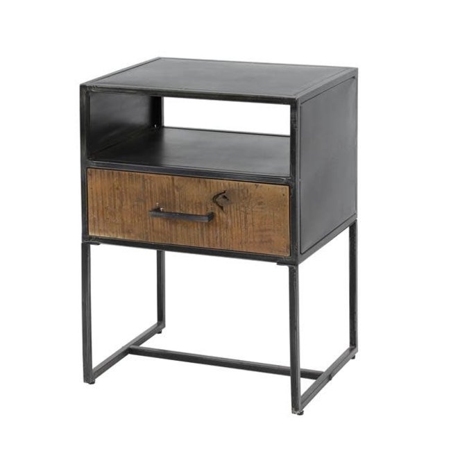 WoonStijl Nachtkastje Blend met 1 lade - Industrieel Design