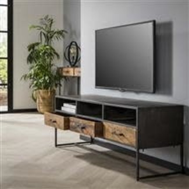 WoonStijl TV meubel Blend met 3 laden - Industrieel Design