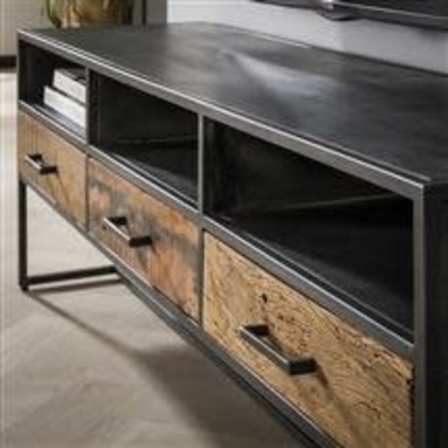 WoonStijl TV meubel Blend met 3 laden - Industrieel Design