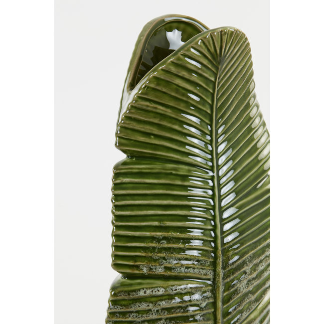 Light en Living Vaas LOU keramiek groen -  19 x 11 x 46,5 cm