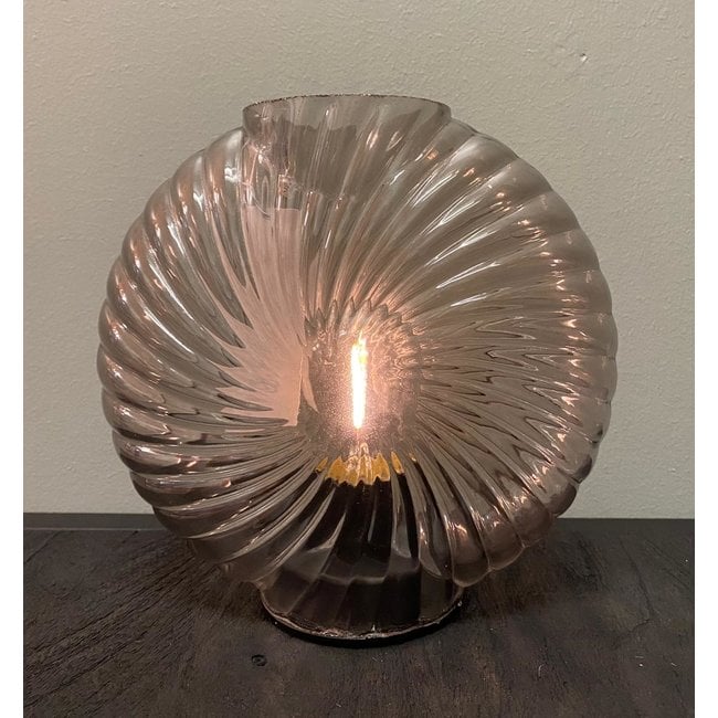 Light en Living Tafellamp LED MILADO  glas zand - 16,5 x 7 x 16,5 cm