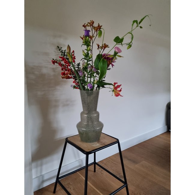 Light en Living Vaas TROSMU van glas in grijs-groen
