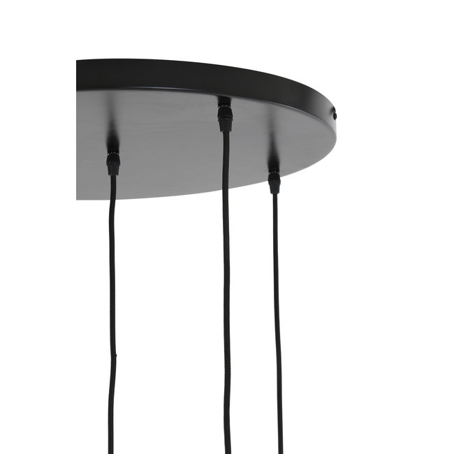 Light en Living Hanglamp RAKEL 5-lichts Ø61x66 cm Antiek Brons & Smoke