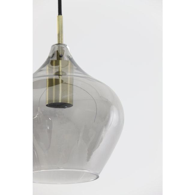 Light en Living Hanglamp RAKEL 5-lichts Ø61x66 cm Antiek Brons & Smoke