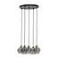 Light en Living Hanglamp RAKEL 5-lichts Ø61x66 cm Antiek Brons & Smoke