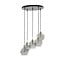 Light en Living Hanglamp RAKEL 5-lichts Ø61x66 cm Antiek Brons & Smoke