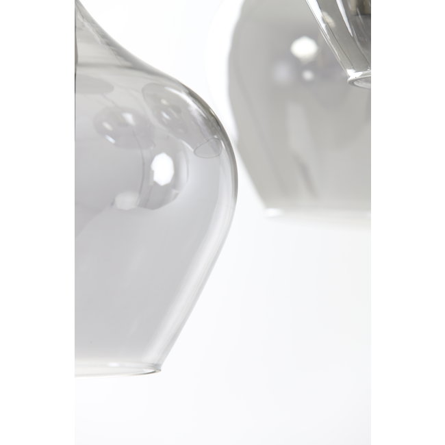 Light en Living Hanglamp RAKEL 5-lichts Ø61x66 cm Antiek Brons & Smoke