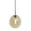 Light en Living Hanglamp Medina antiek  brons + glas amber - 2 maten