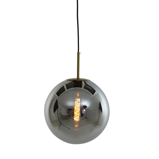 Light en Living Hanglamp MEDINA antiek brons met smoke glas - 2 maten