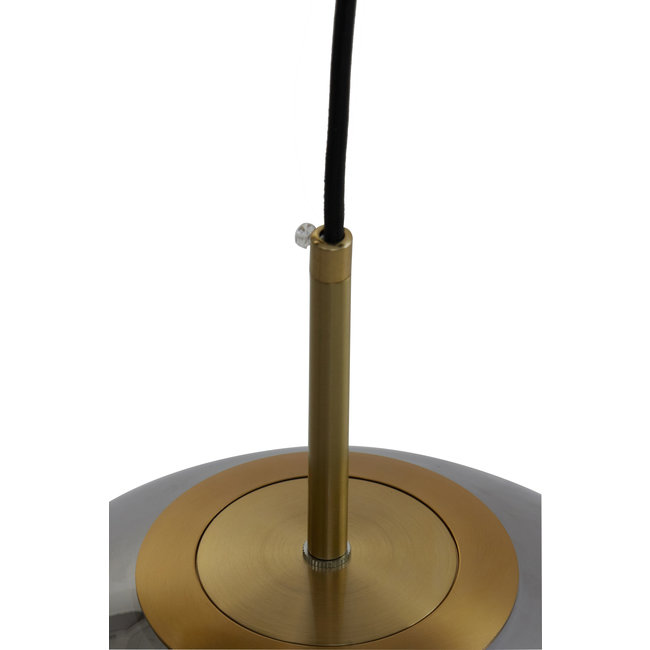 Light en Living Hanglamp MEDINA antiek brons met smoke glas - 2 maten