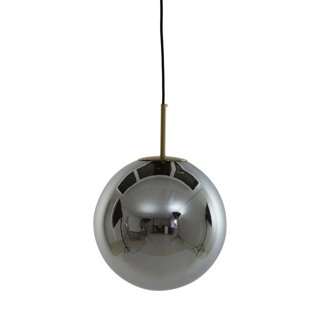 Light en Living Hanglamp MEDINA antiek brons met smoke glas - 2 maten