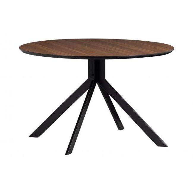 Woood Bruno Eettafel Rond Mdf Walnoot Ø120cm