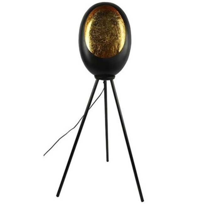 Countryfield Staande lamp E27 Eggy zwart goud van Countryfield