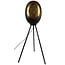Countryfield Vloerlamp E27 Eggy zwart goud