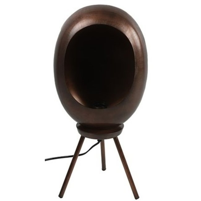 Countryfield Tafellamp E27 Eggy S antiek koper