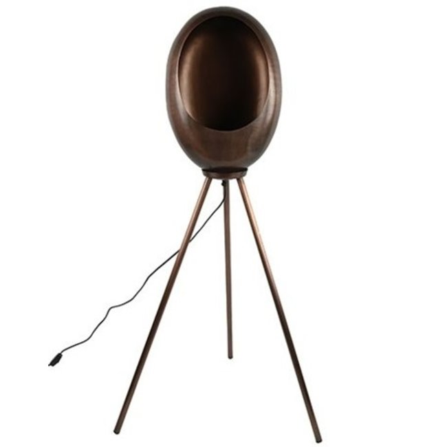 Countryfield Industriële Vloerlamp E27 Eggy in Antiek Koper
