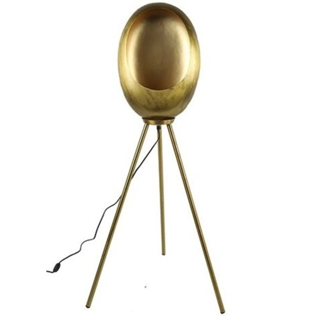 Countryfield Vloerlamp E27 Eggy goud - Industrieel Design
