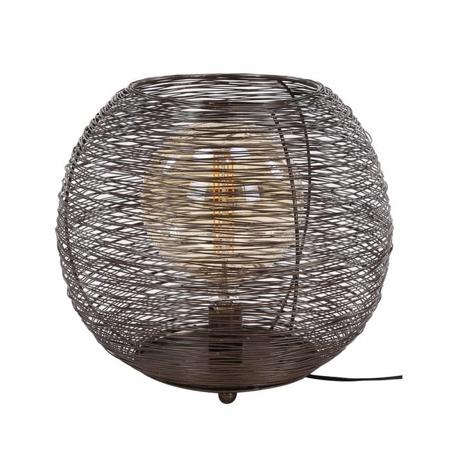 WoonStijl Tafellamp Ø40 web XL Zwart Nikkel