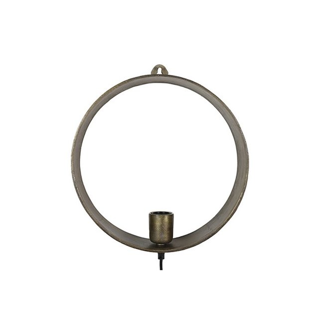 Countryfield Wandlamp E27 Largo L Messing - Sfeervolle Industriële Wandverlichting