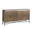 Richmond Interiors  Dressoir Ironville 4-deuren - Goud met Zwart Marmer