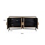 Richmond Interiors  Dressoir Ironville 4-deuren - Goud met Zwart Marmer