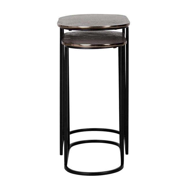 Richmond Interiors  Bijzettafel Chandon set van 2 (Champagne gold)